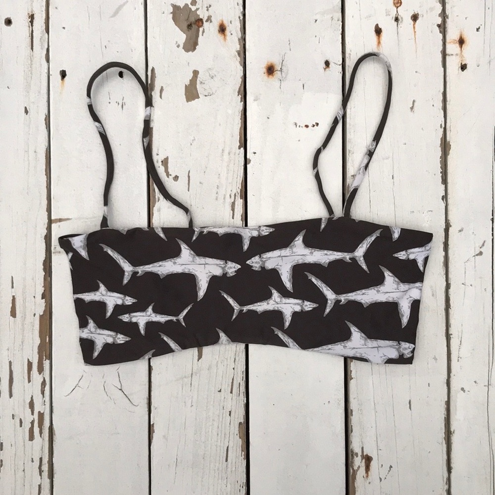 ❣️HOST PICK❣️ Boys + Arrows Hood Fish Shark Bikini Top - Picture 6 of 9